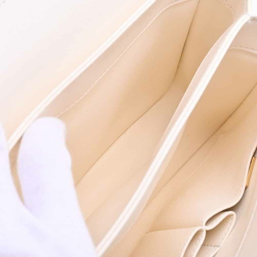 CHANEL Chanel lambskin matelasse here mark trendy CC chain handbag white ladies - Picture 6 of 10